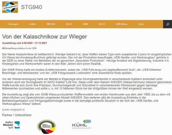 WIEGER Website www.Stg940.de