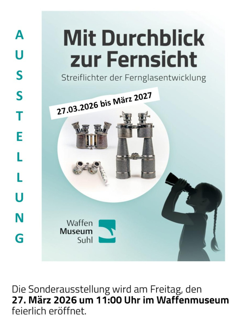 Flyerbild zur Ausstellung zu Ferngläsern